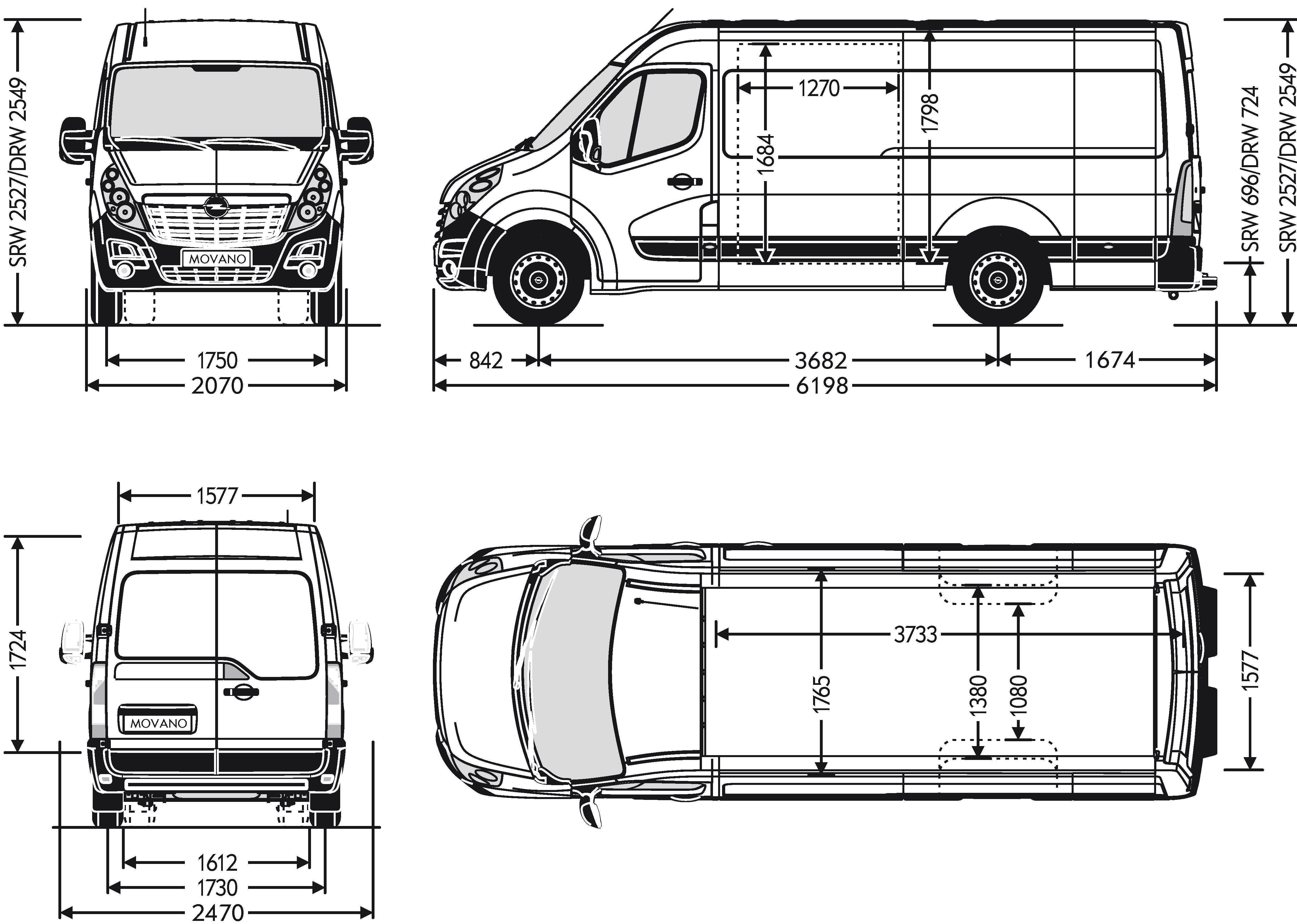 Opel Movano blueprint