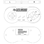 Super Nintendo gamepad blueprint