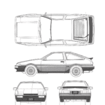 Toyota AE86 Sprinter Trueno blueprint
