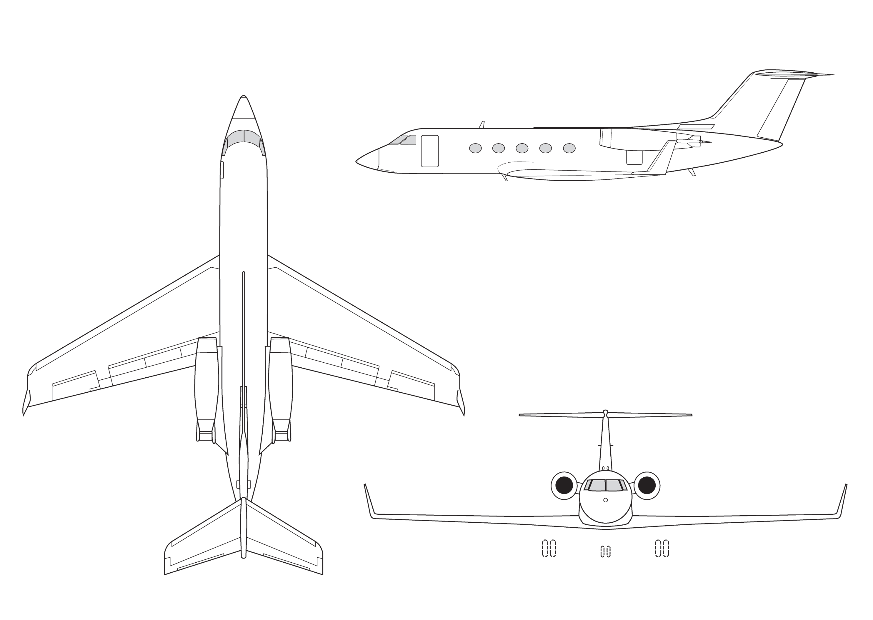 Gulfstream III blueprint