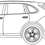 Porsche Cayenne S blueprint