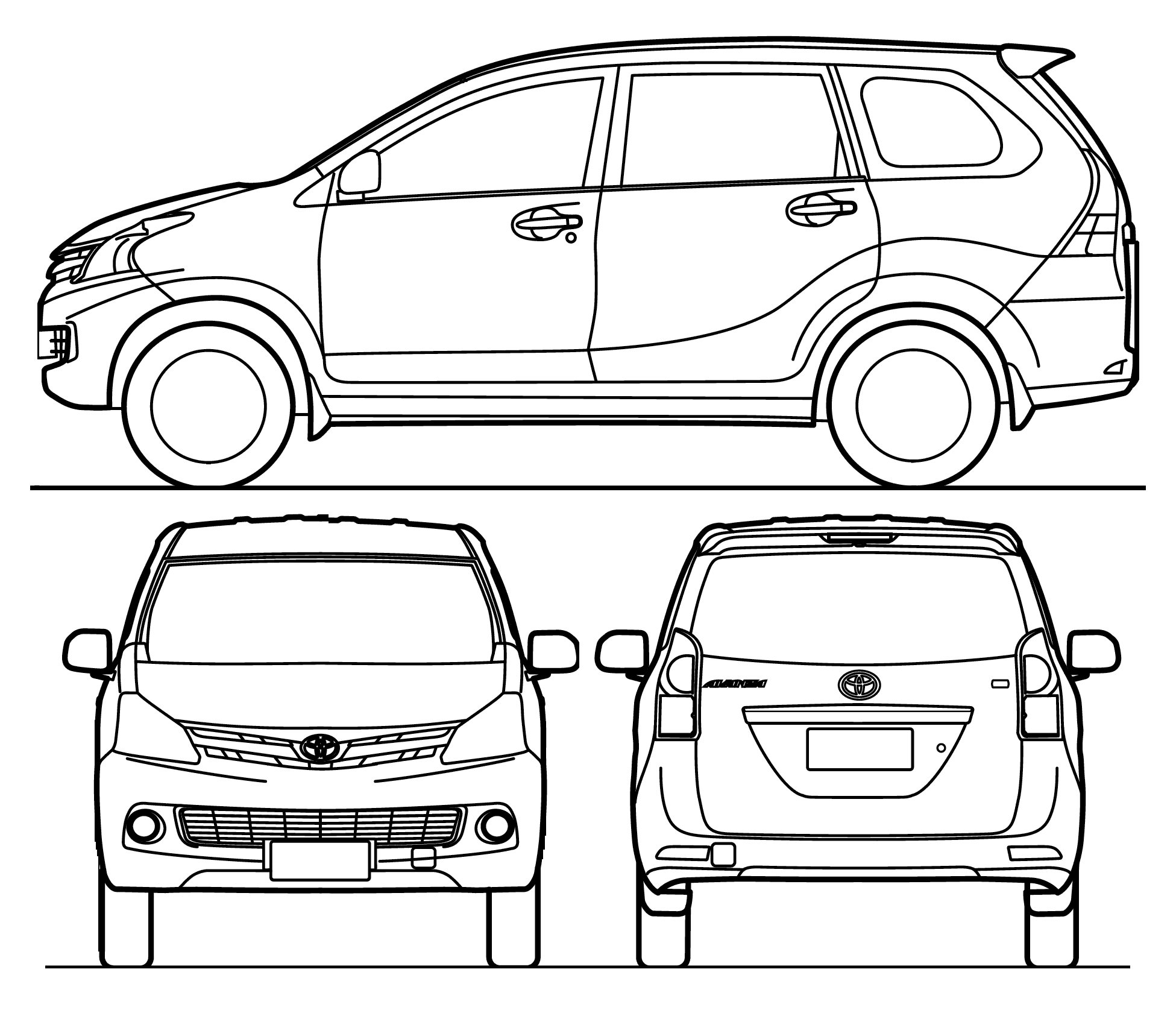 Toyota Avanza blueprint
