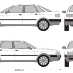 Audi 80 blueprint