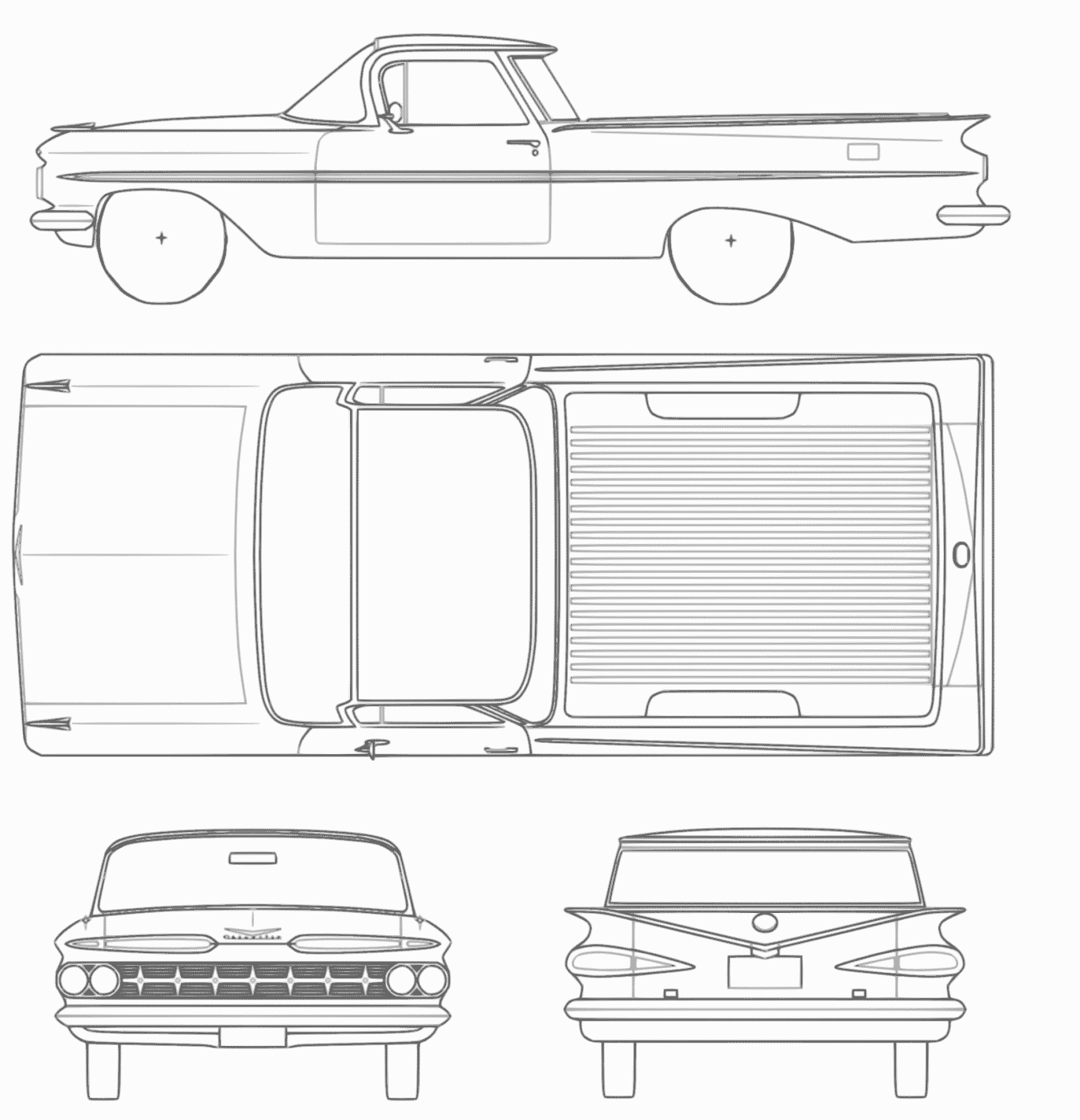 Chevrolet El Camino blueprint