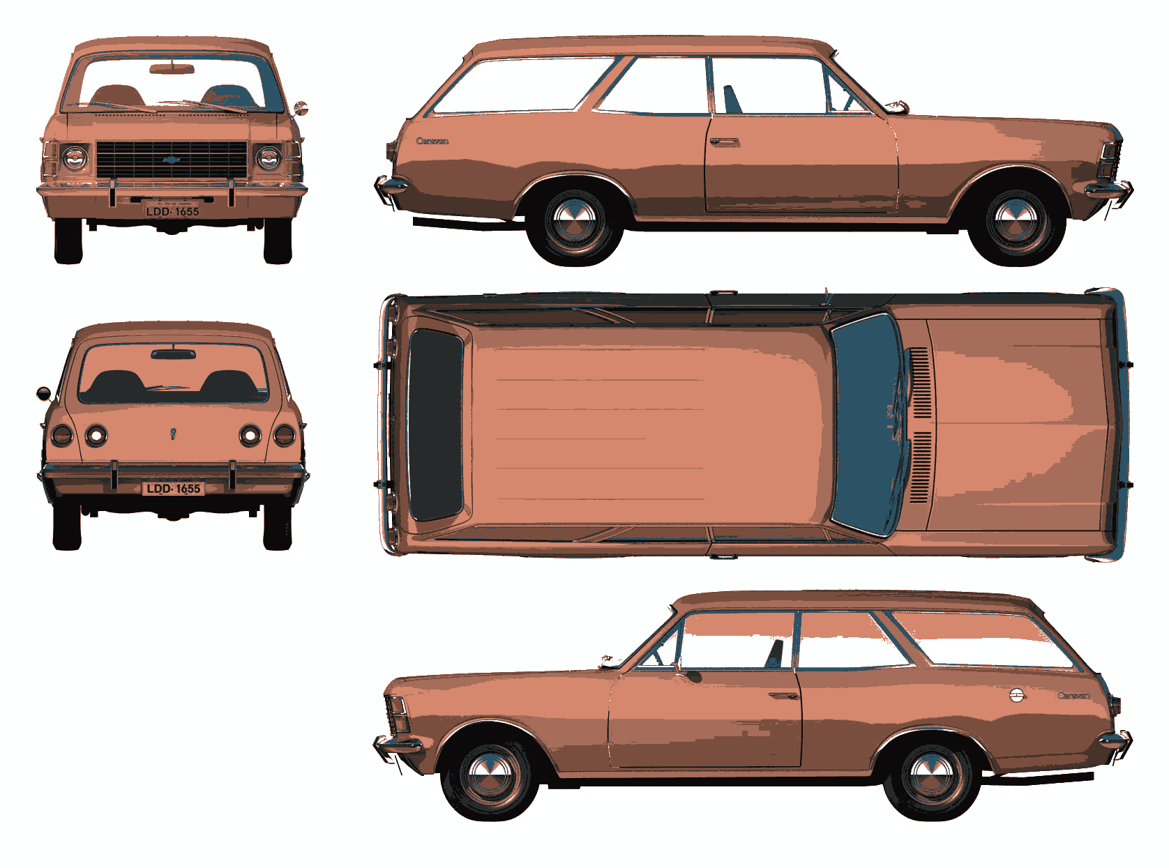 Chevrolet Opala Caravan blueprint