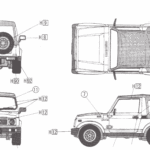 Suzuki Jimny SJ40 Samurai blueprint