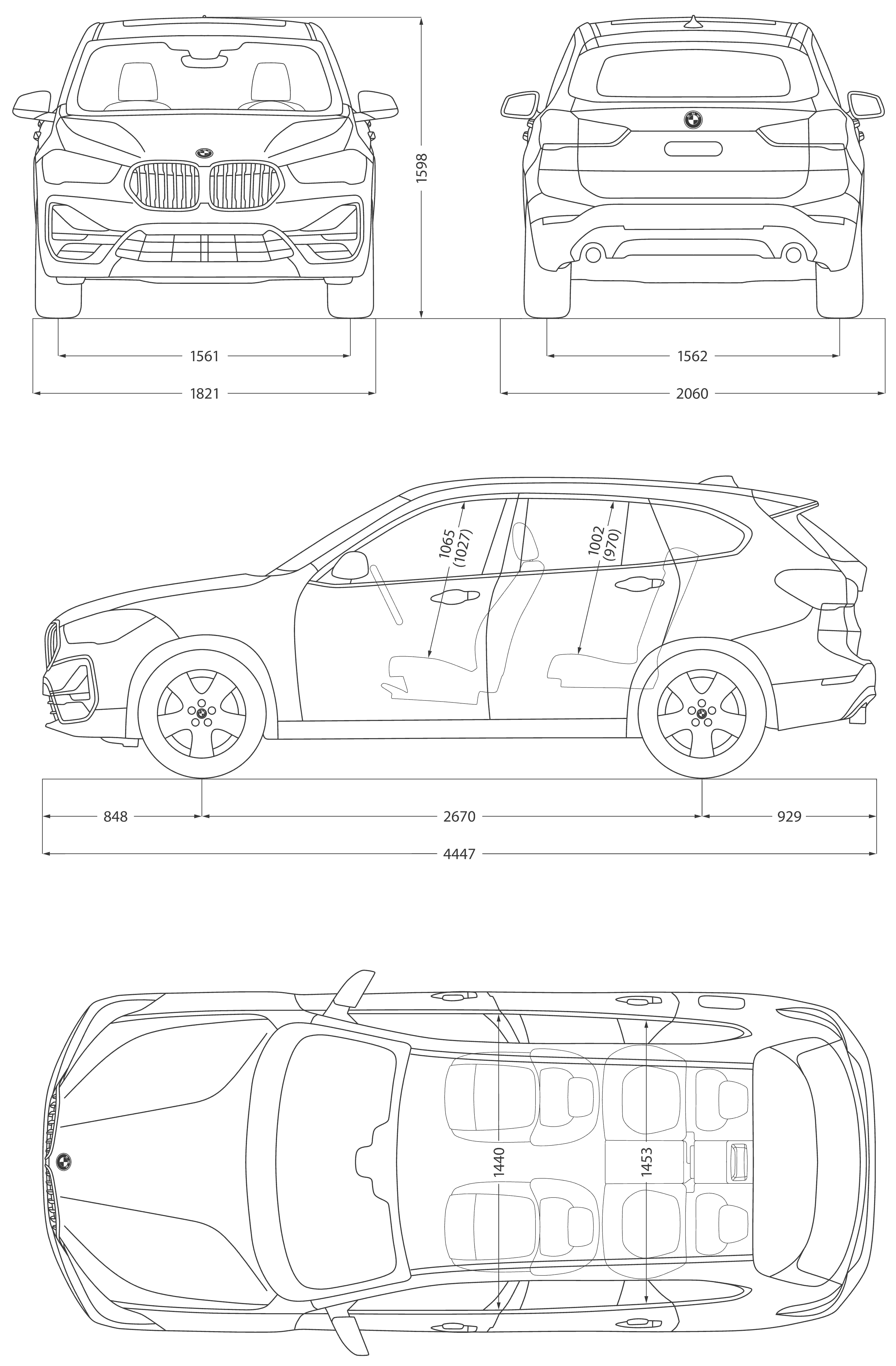 BMW X1 blueprint