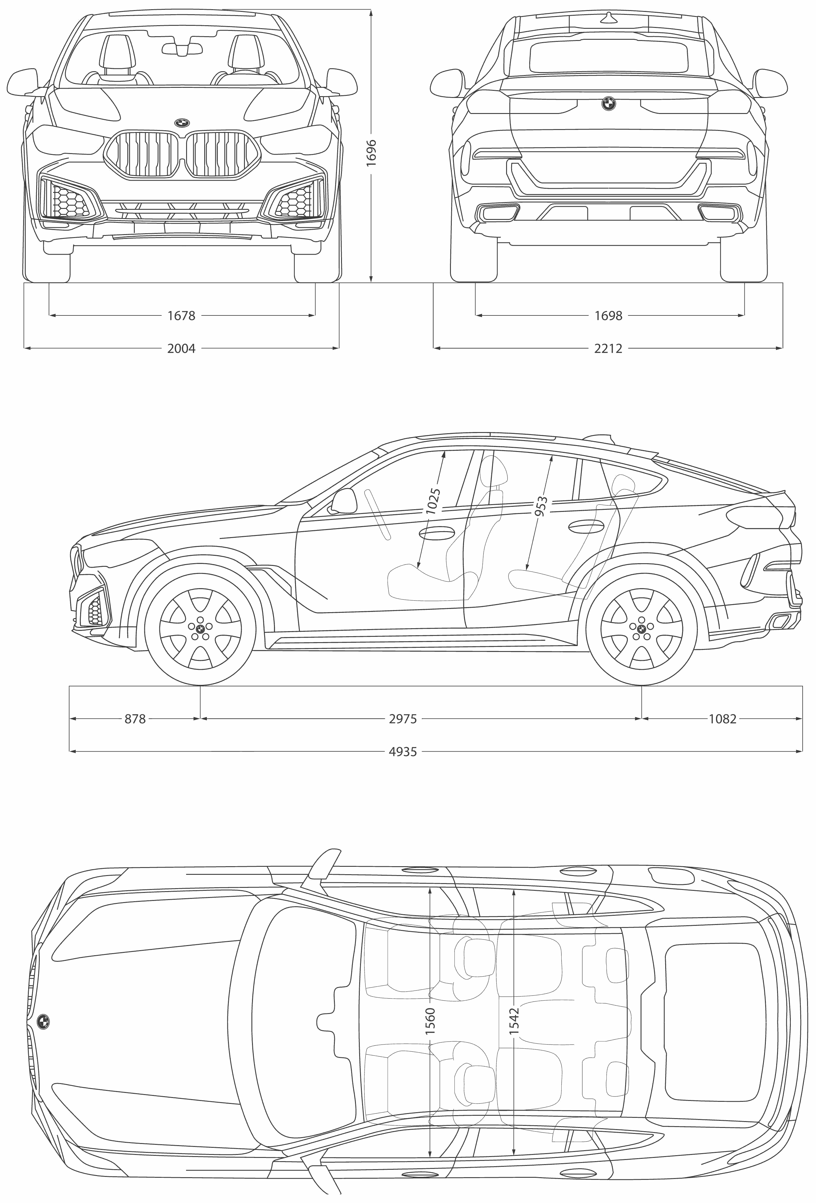 BMW X6 blueprint