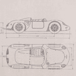 Porsche 718 Spyder RSK blueprint