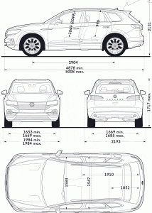 Volkswagen Touareg blueprint