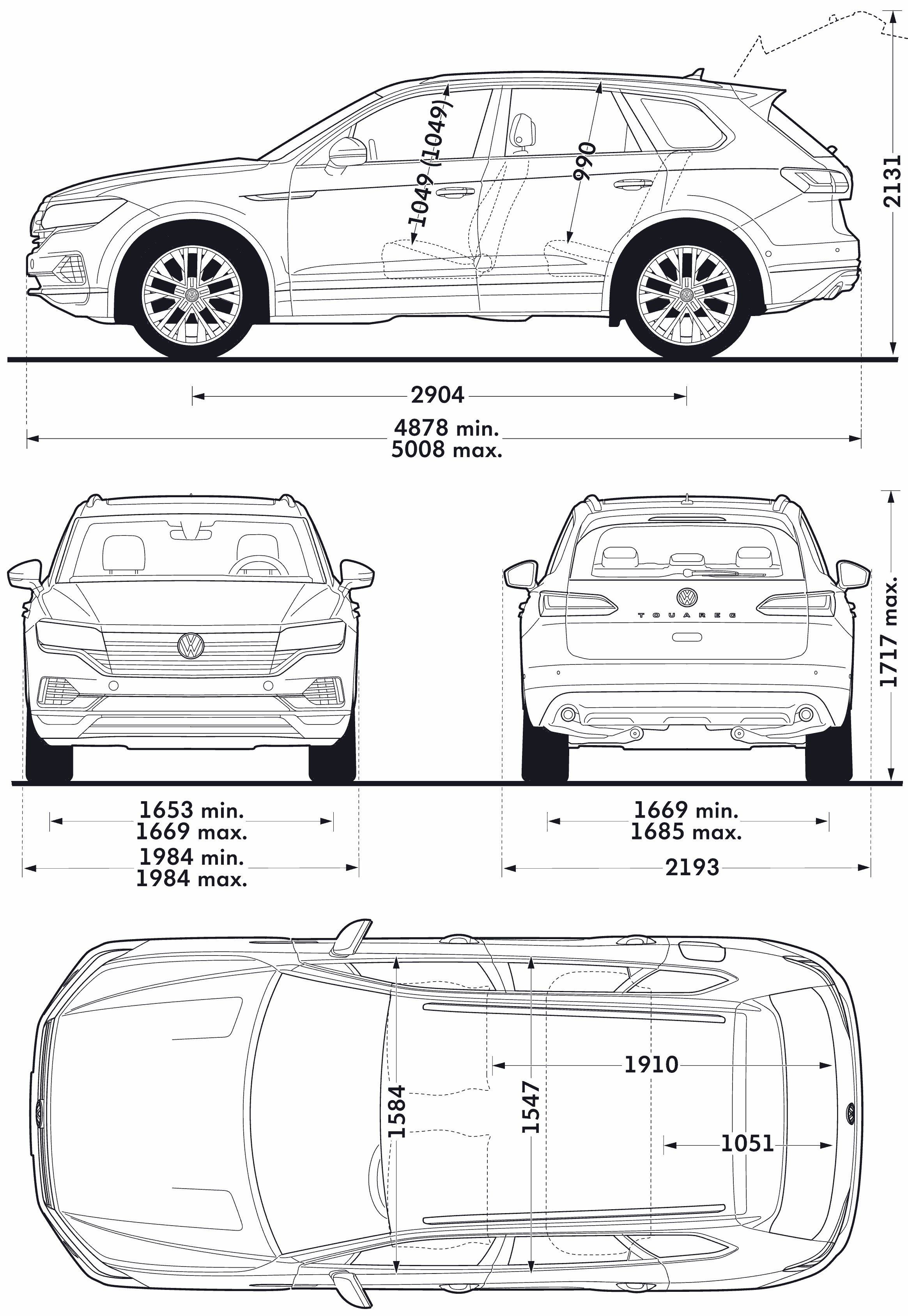 Volkswagen Touareg blueprint