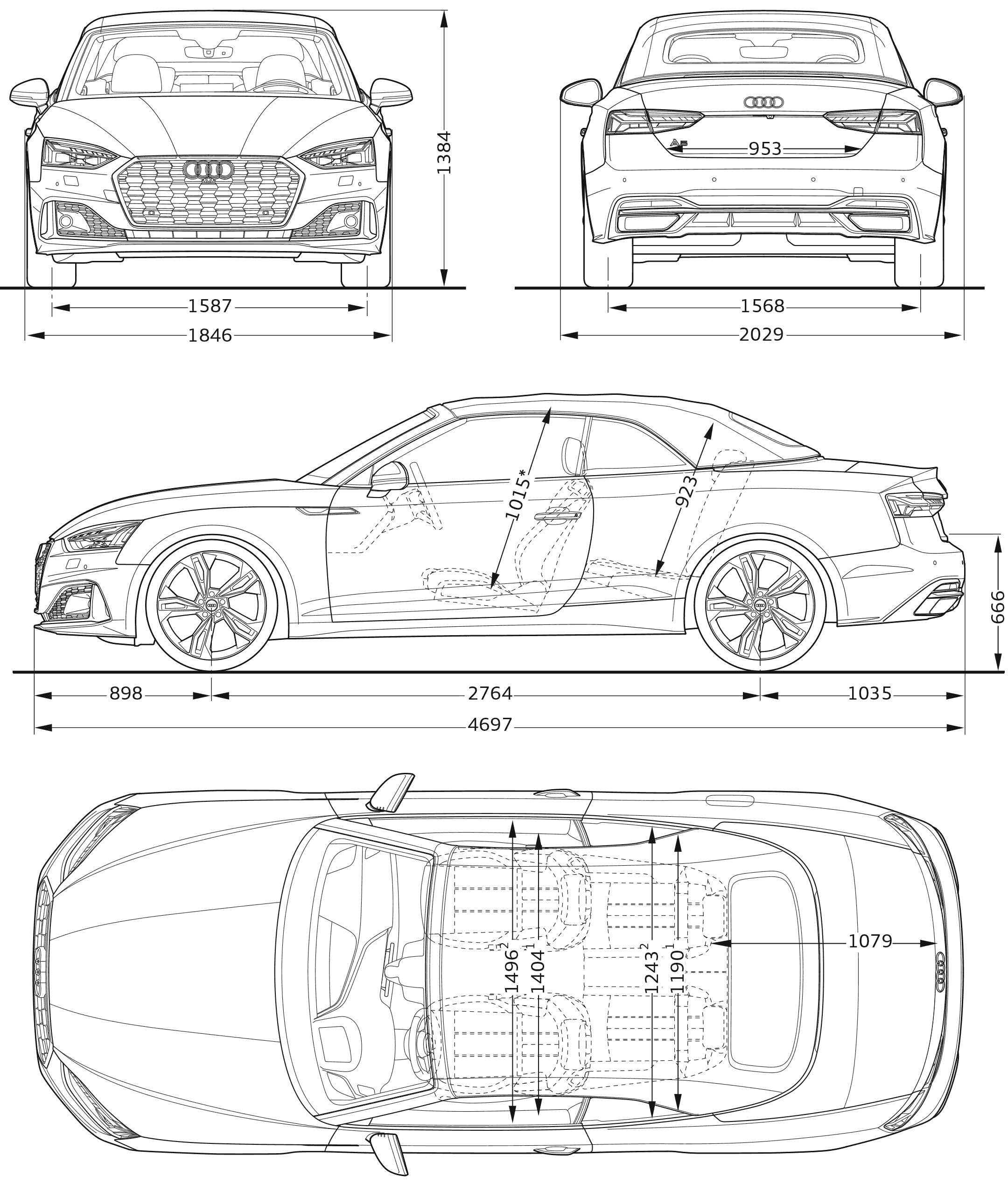 Audi A5 blueprint
