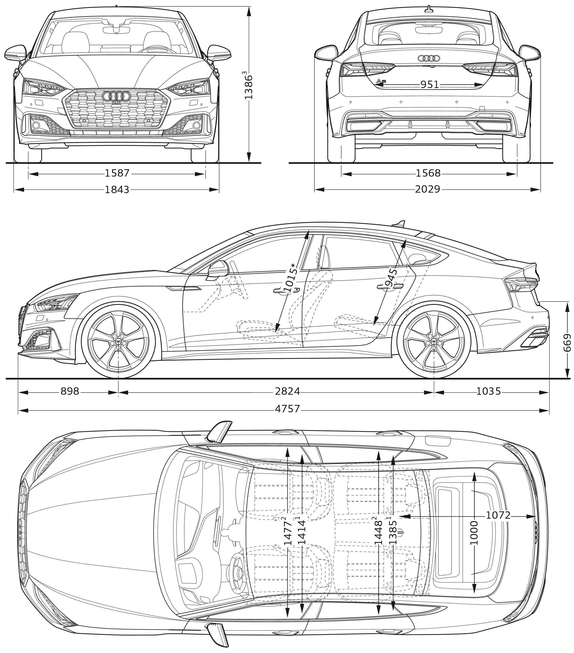 Audi A5 blueprint