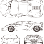 Lamborghini Sesto Elemento blueprint