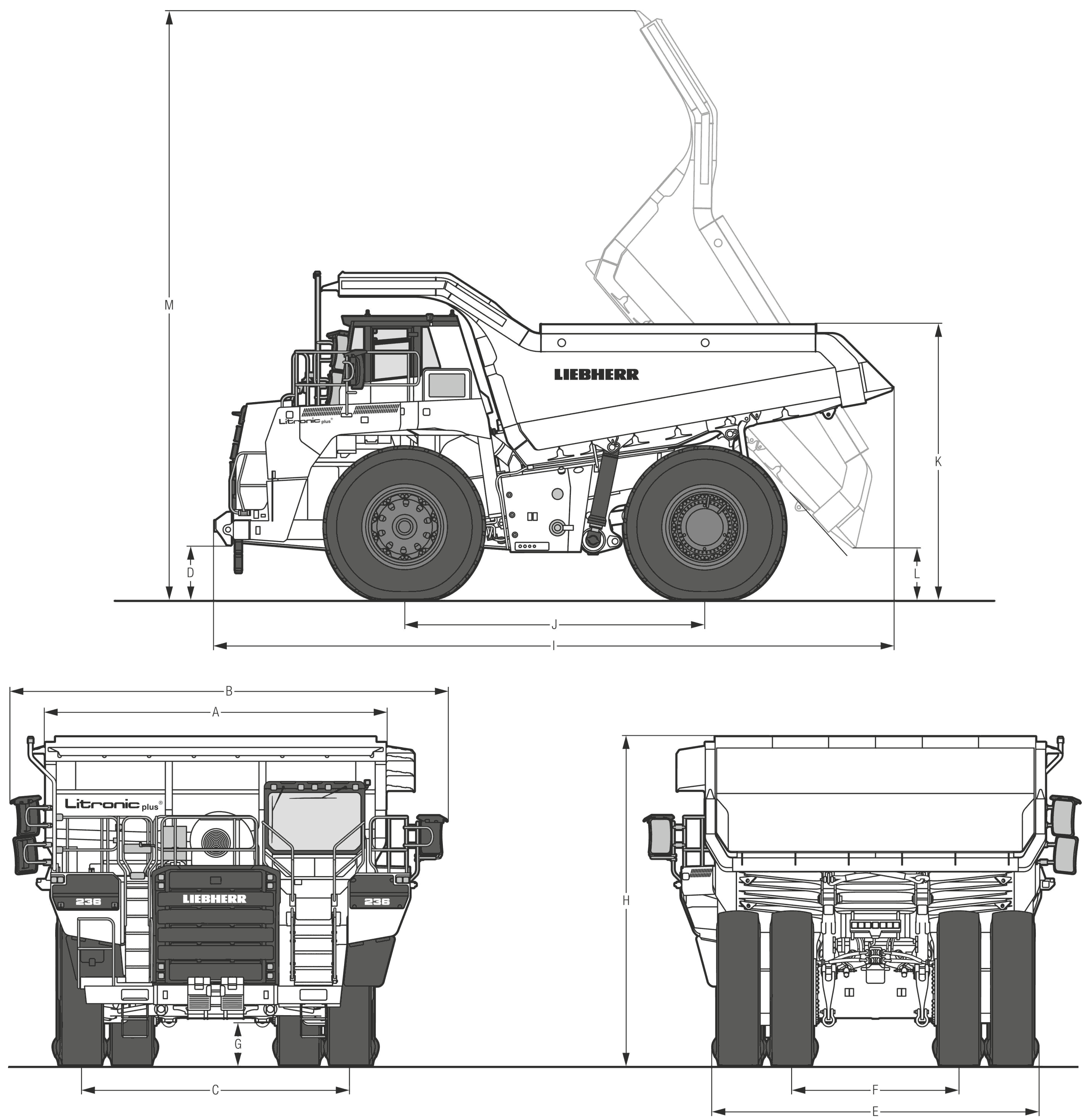 Liebherr T 236 blueprint