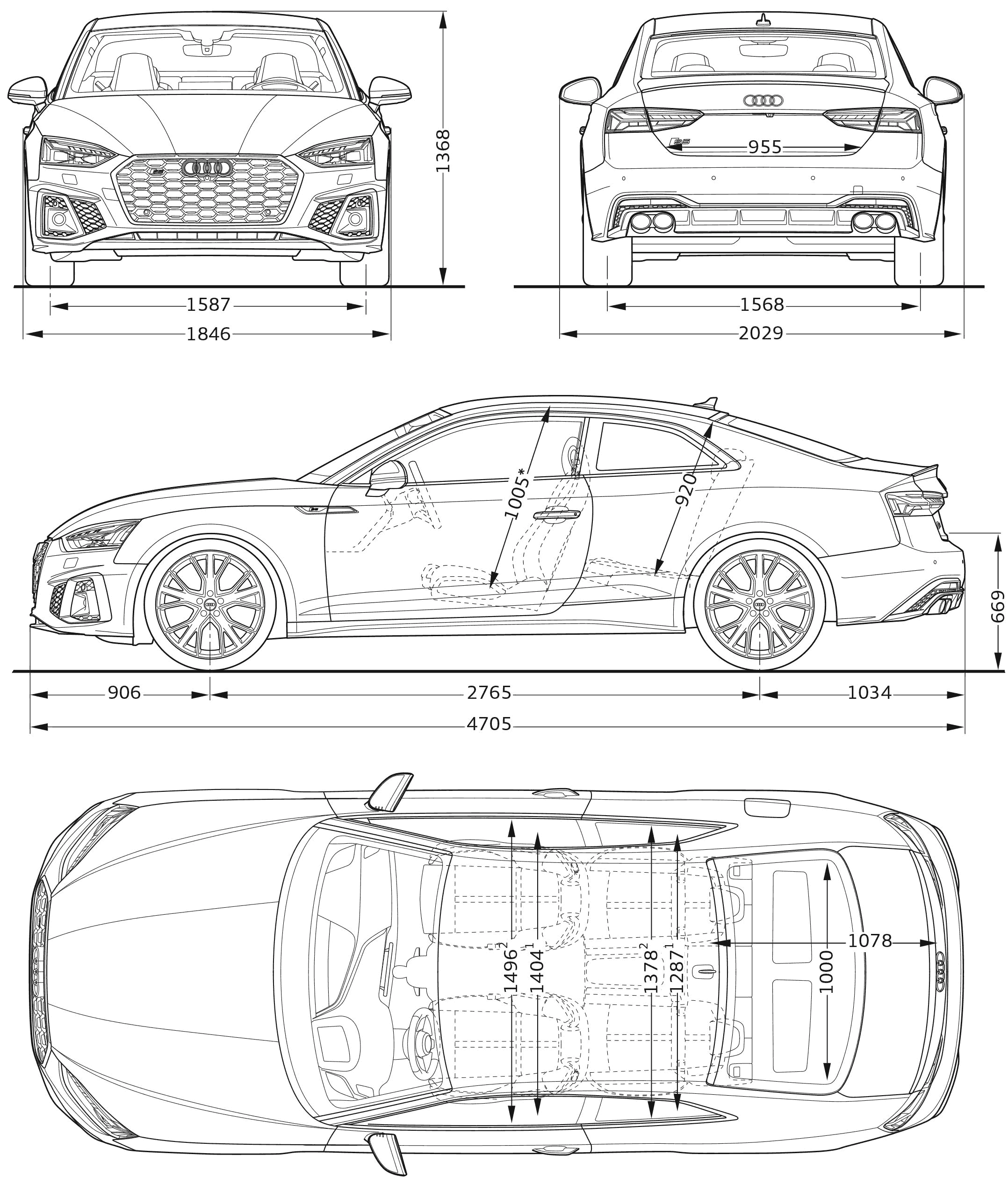 Audi S5 TDI blueprint
