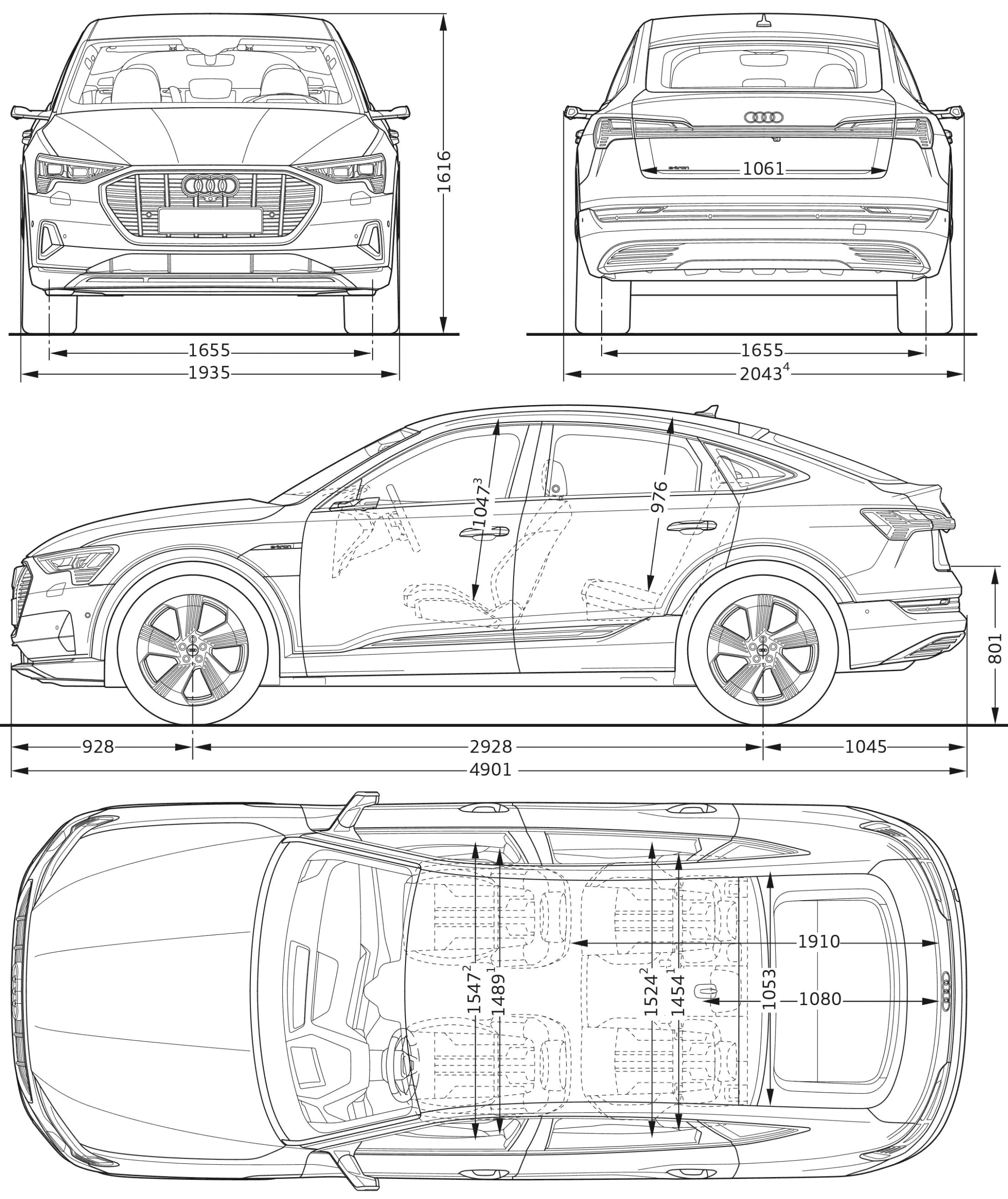 Audi E-tron blueprint