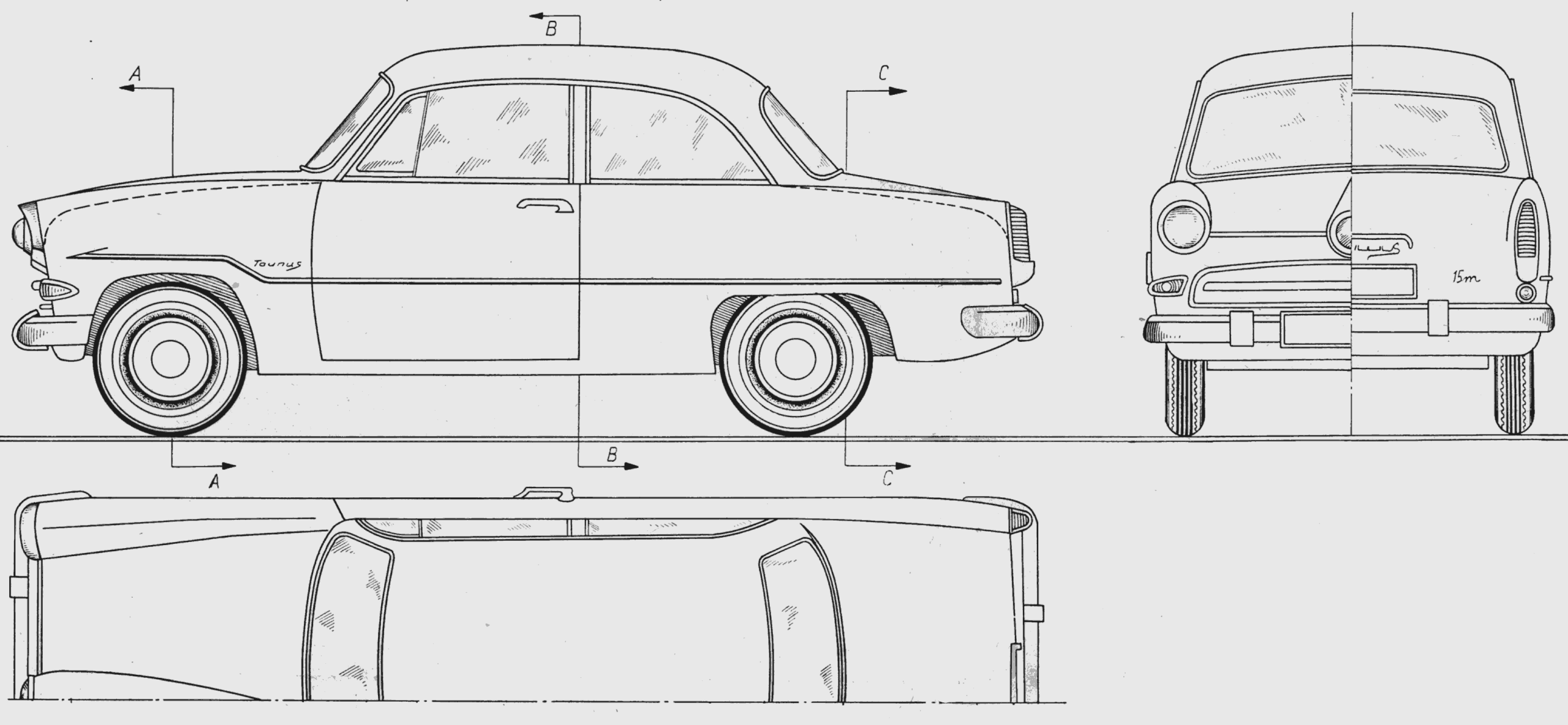 Ford Taunus P1 blueprint