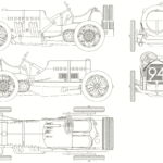 Mercedes 1908 Grand Prix blueprint