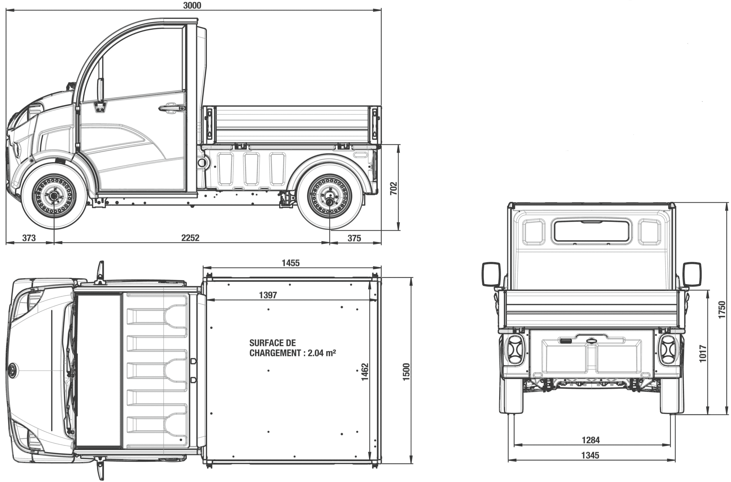 Aixam D-Truck Van blueprint