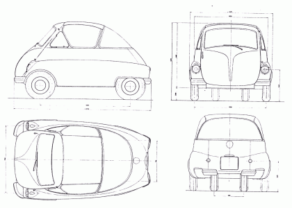 BMW Isetta blueprint