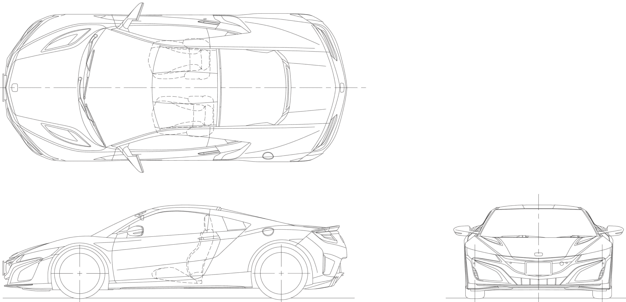 Honda NSX blueprint