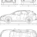Lexus NX blueprint