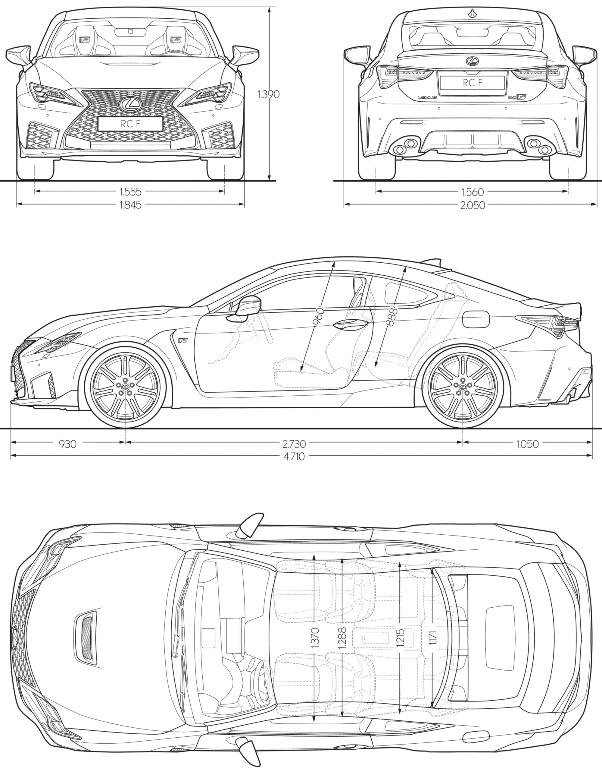 Lexus RCF blueprint