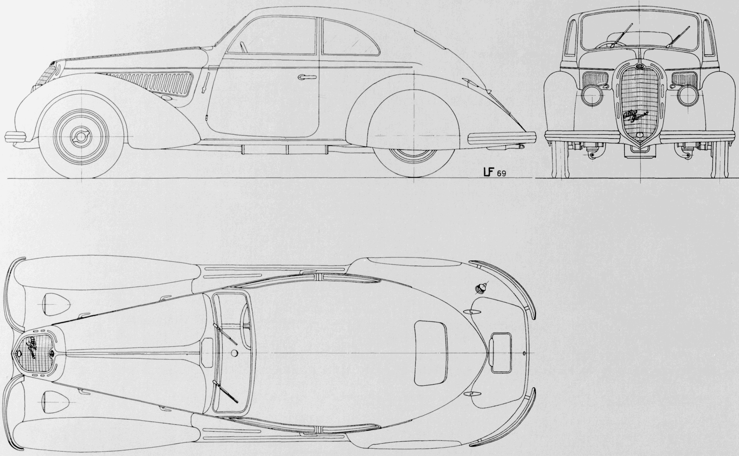 Alfa Romeo 6C 2300 blueprint