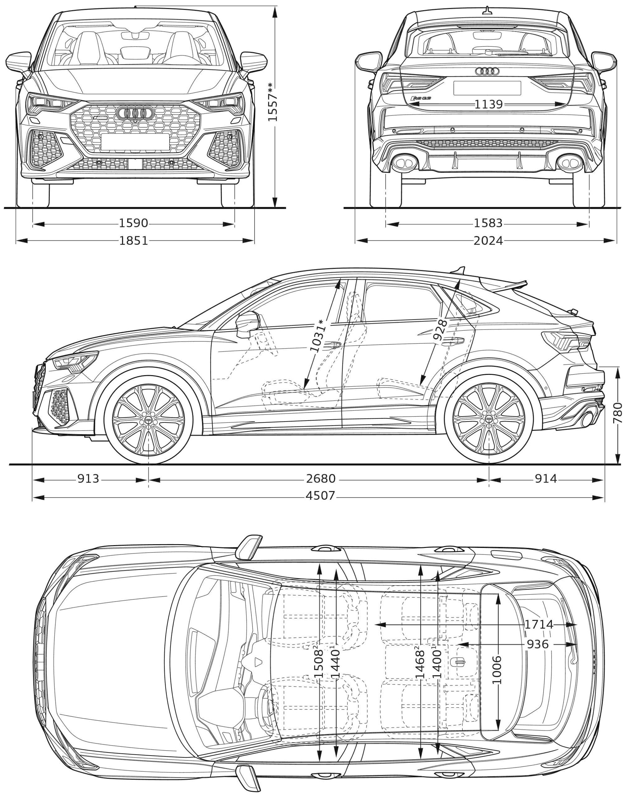 Audi RS Q3 Sportback blueprint