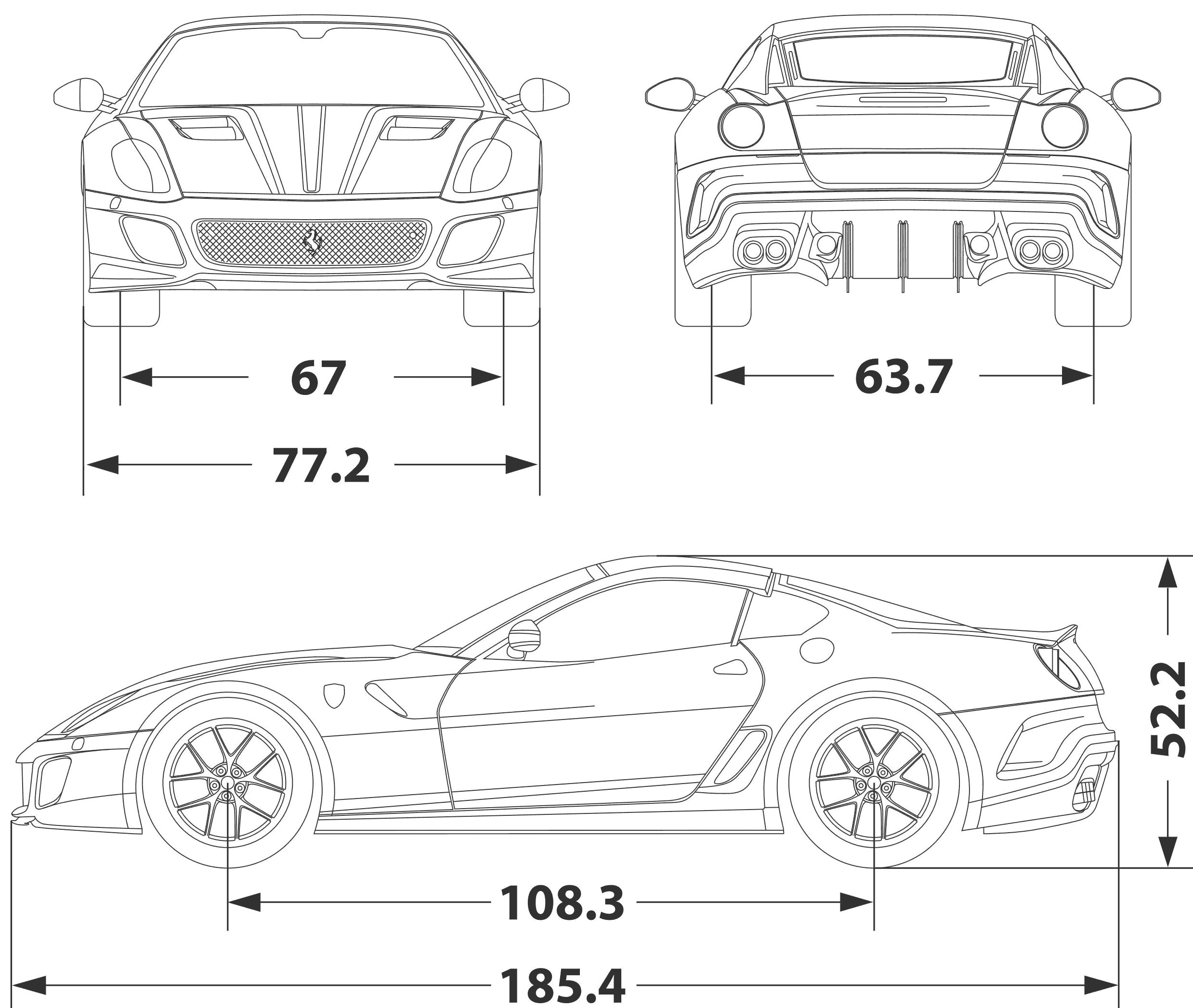 Ferrari 599 GTO blueprint