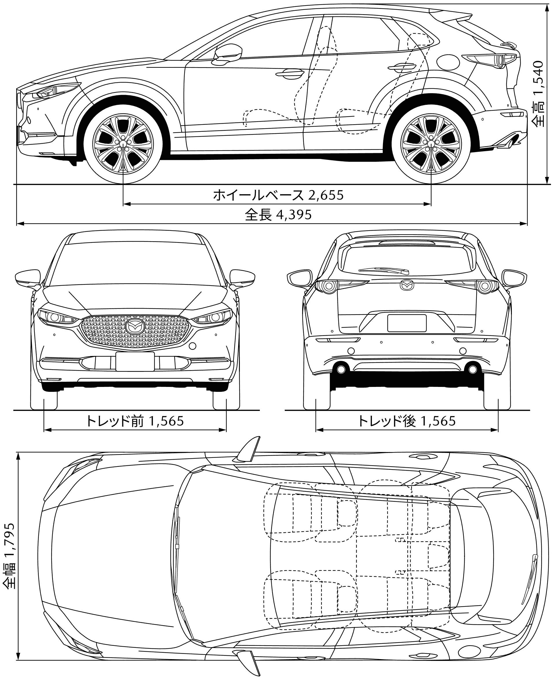 Mazda CX-30 blueprint