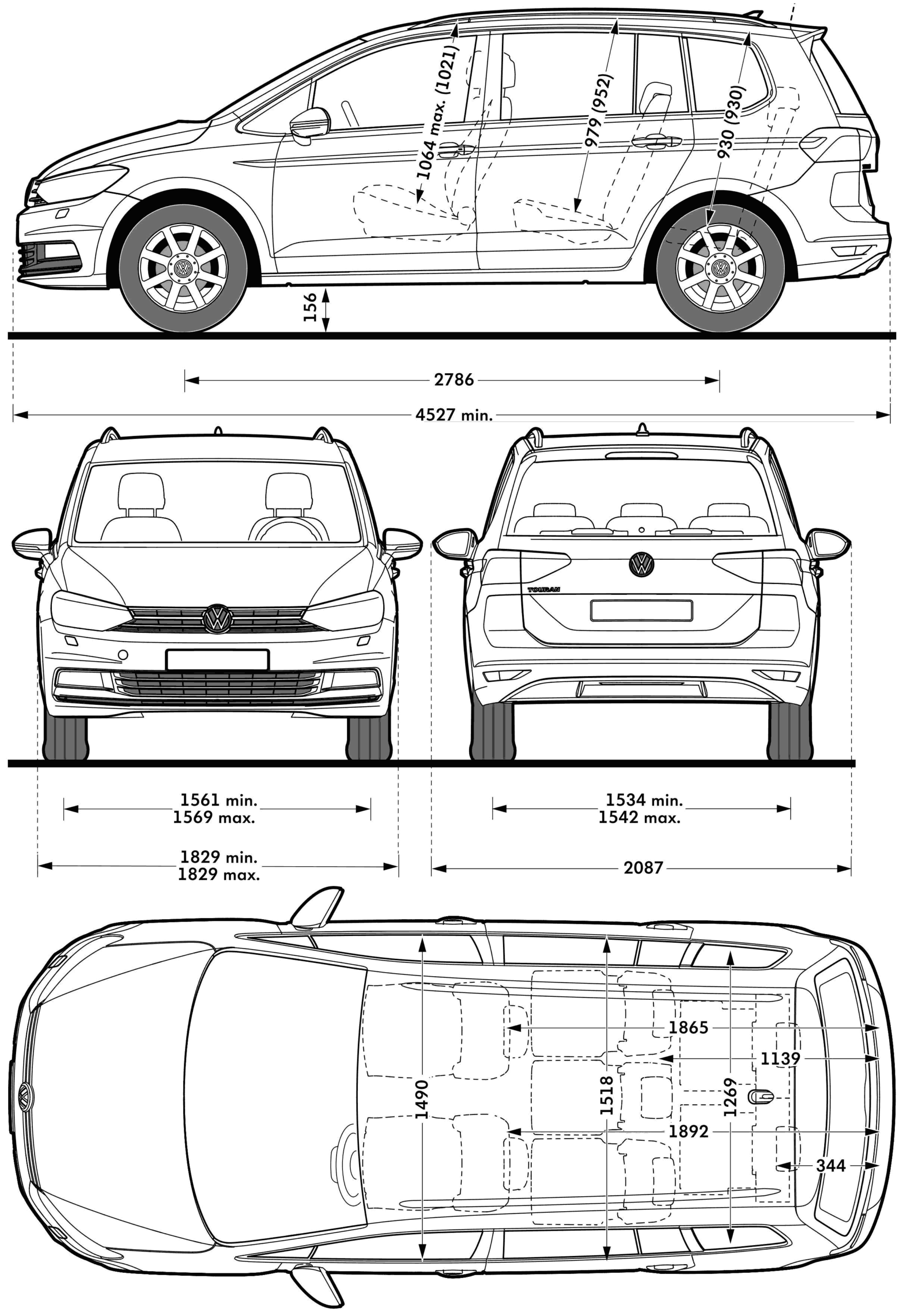 Volkswagen Touran blueprint