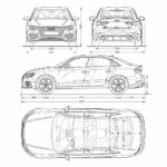 Audi RS3 blueprint