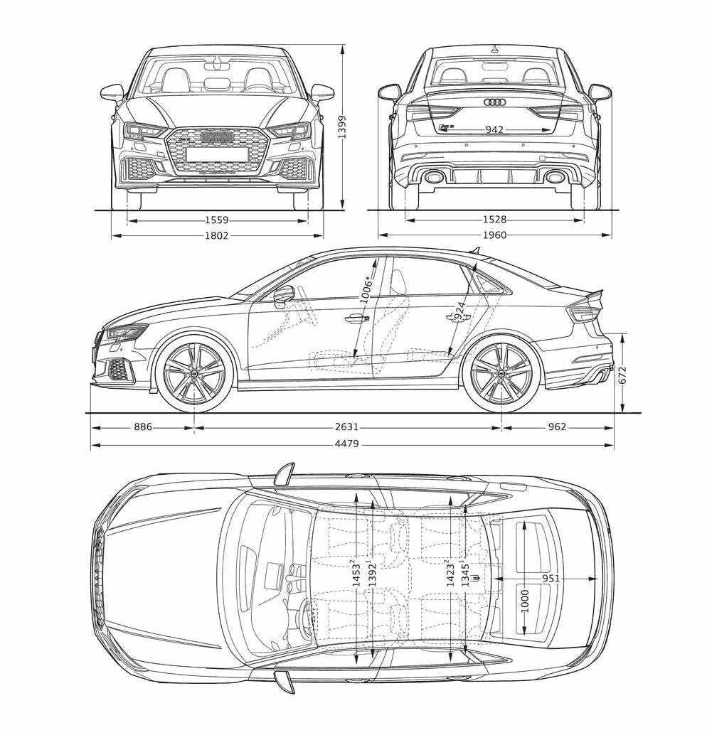 Audi RS3 blueprint