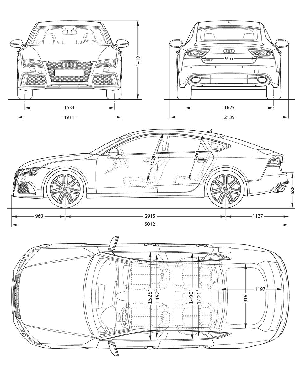 Audi RS7 blueprint