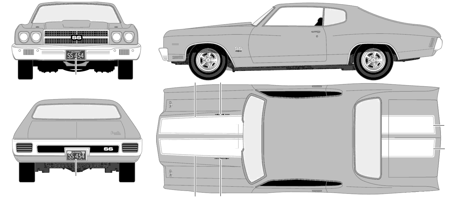 Chevrolet Chevelle SS blueprint