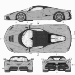 Ferrari LaFerrari blueprint