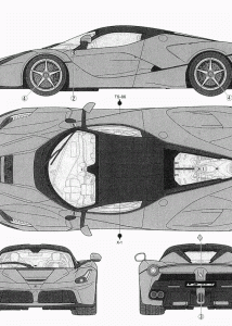 Ferrari LaFerrari blueprint