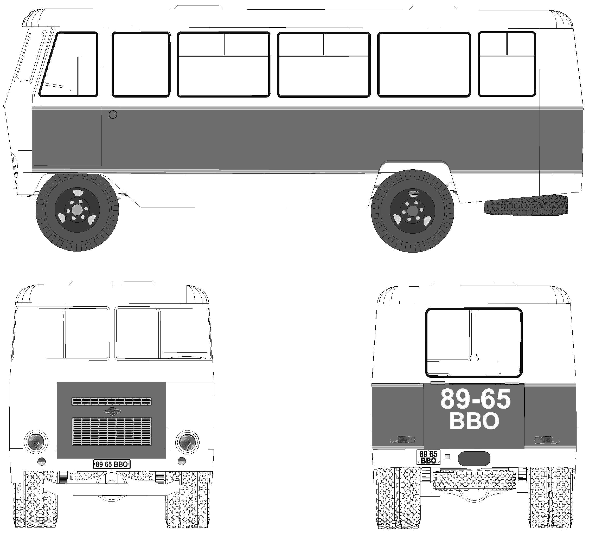 Kuban Bus series G1A1 blueprint
