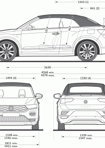 Volkswagen T-Roc Cabriolet blueprint