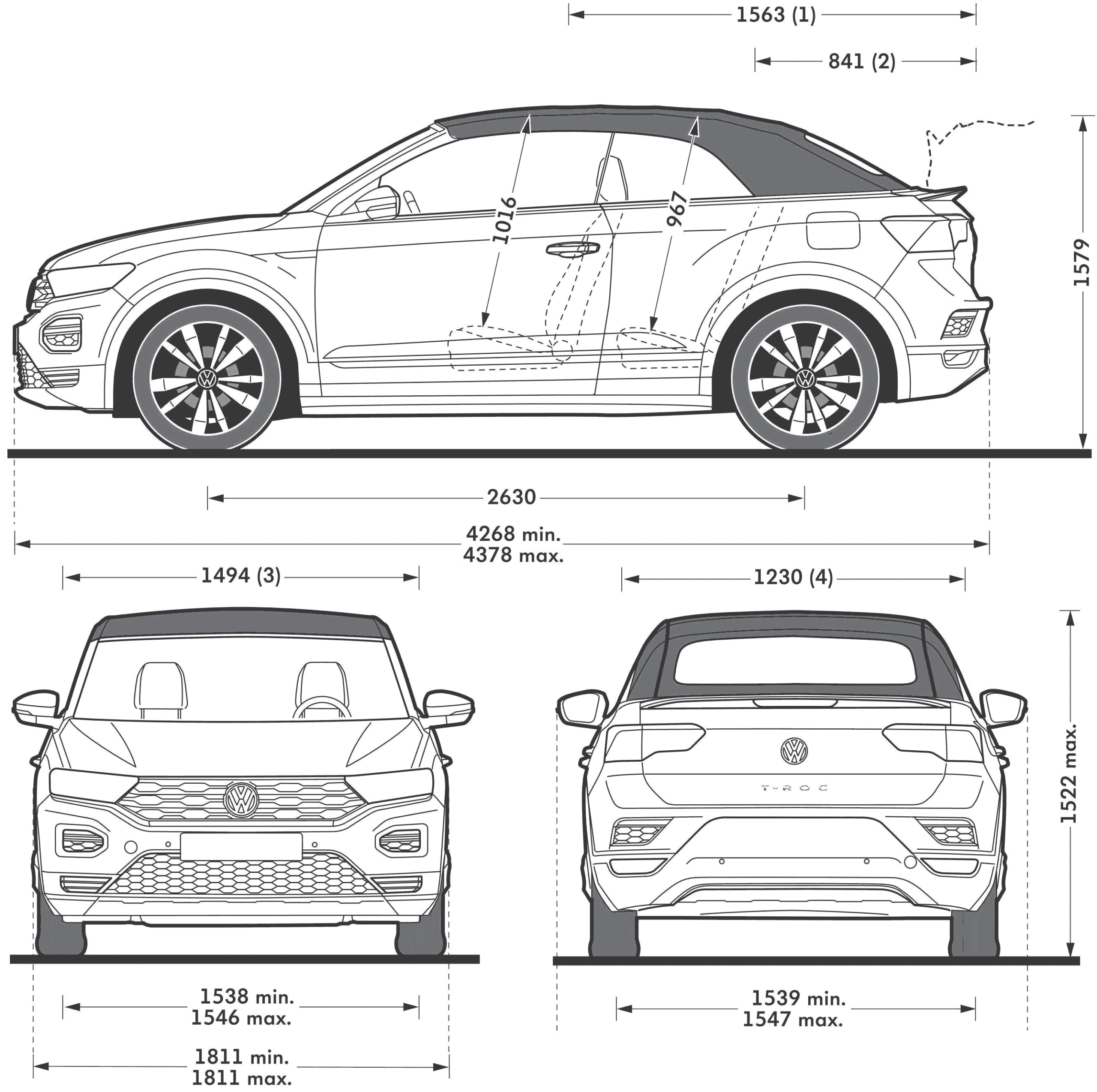 Volkswagen T-Roc Cabriolet blueprint