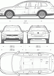 Volkswagen Golf Alltrack blueprint