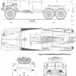 ZIL-157 Fire truck blueprint