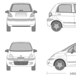 Daewoo Matiz blueprint