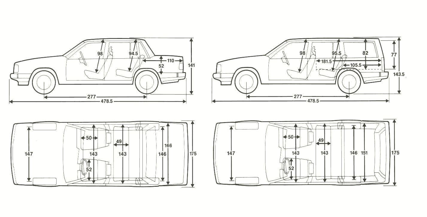 Volvo 740 blueprint