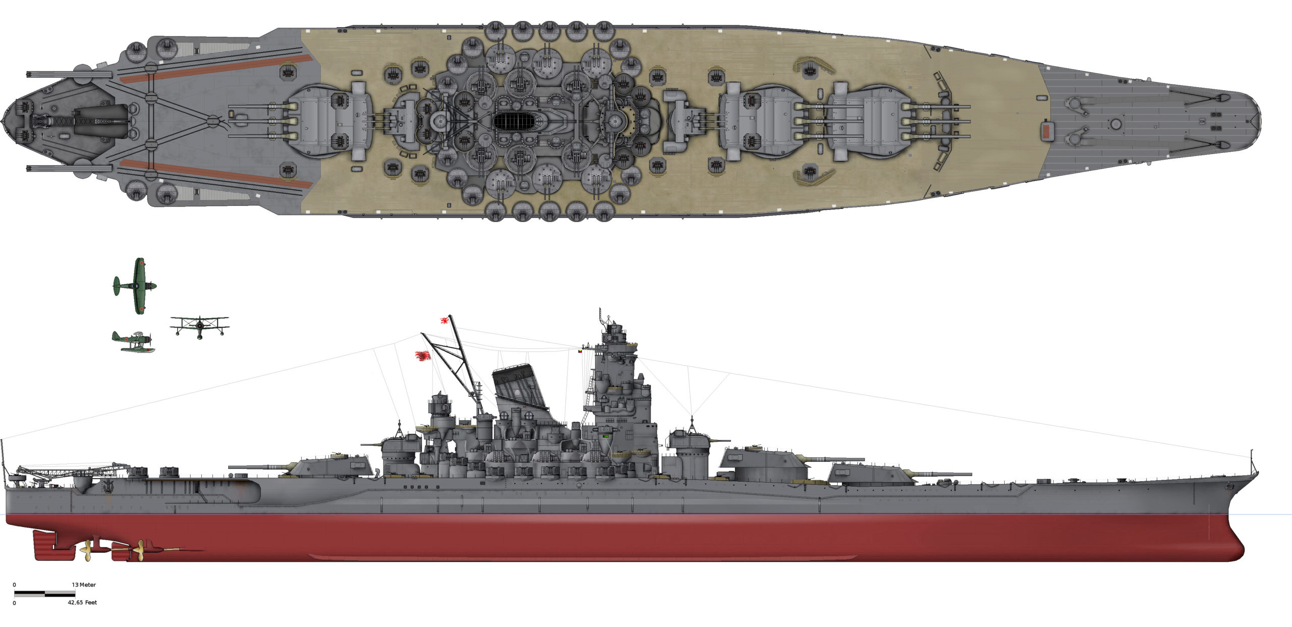 Yamato-class battleship blueprint
