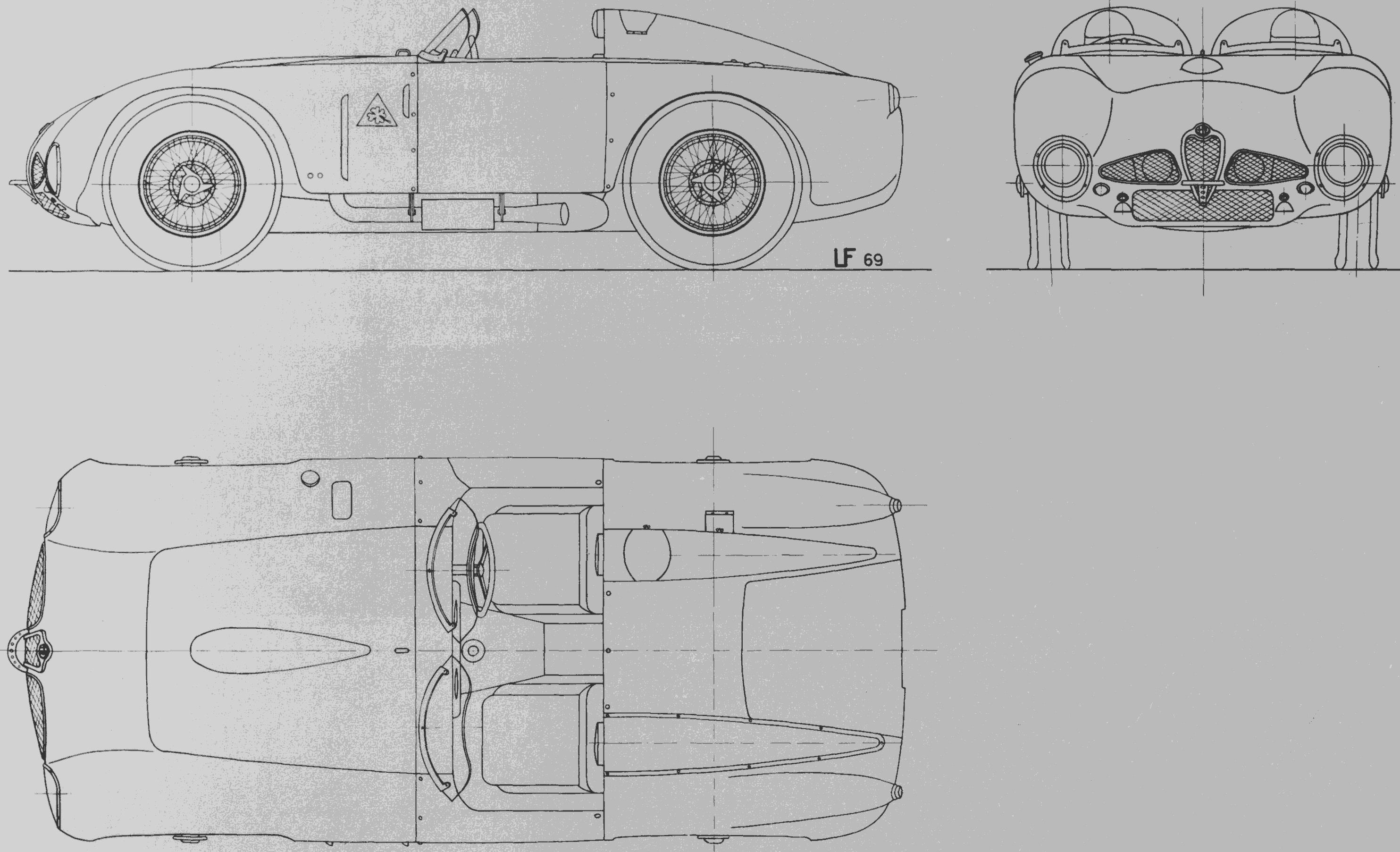 Alfa Romeo Spider 6C blueprint