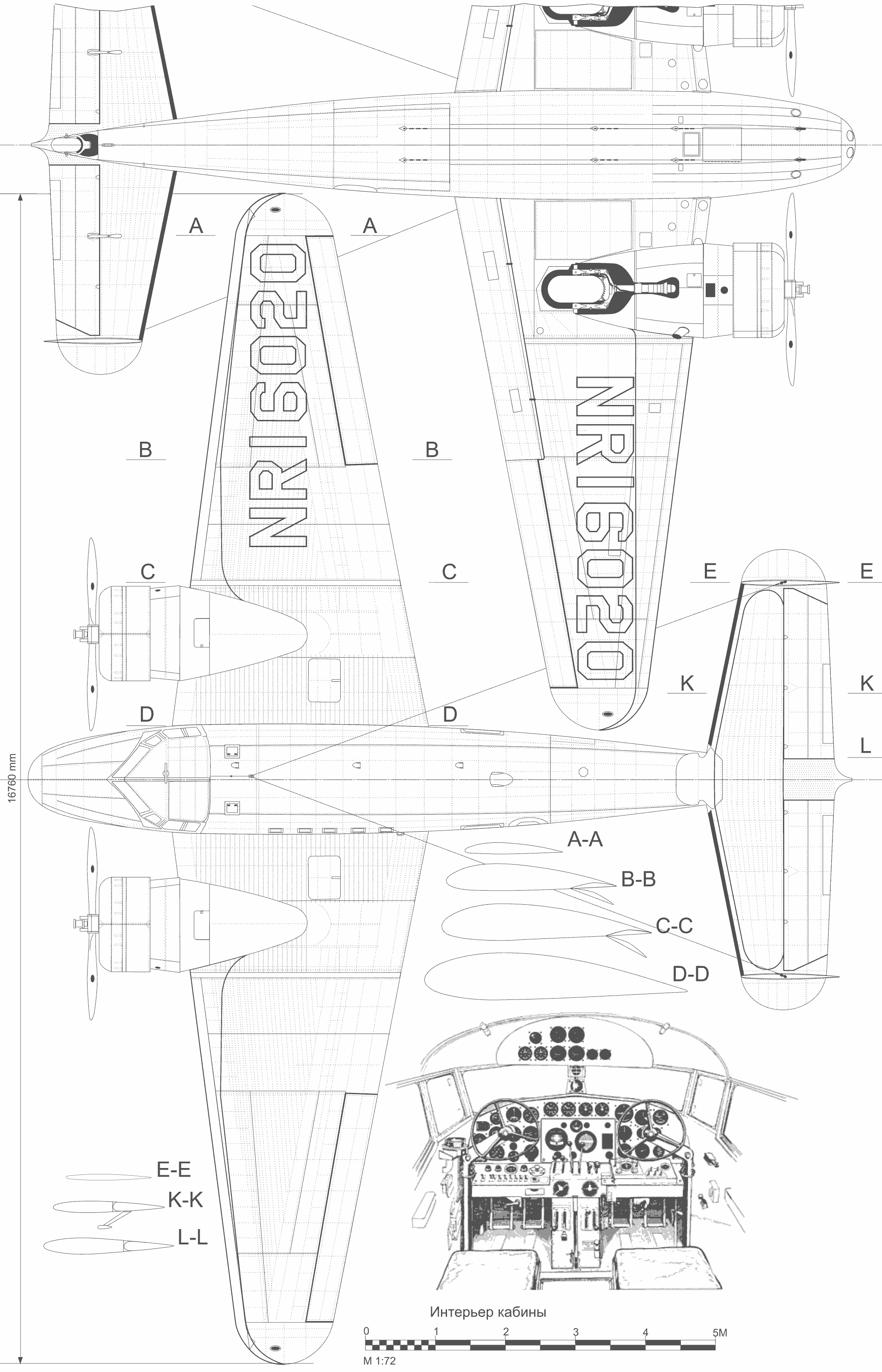 Lockheed Model 10 Electra blueprint