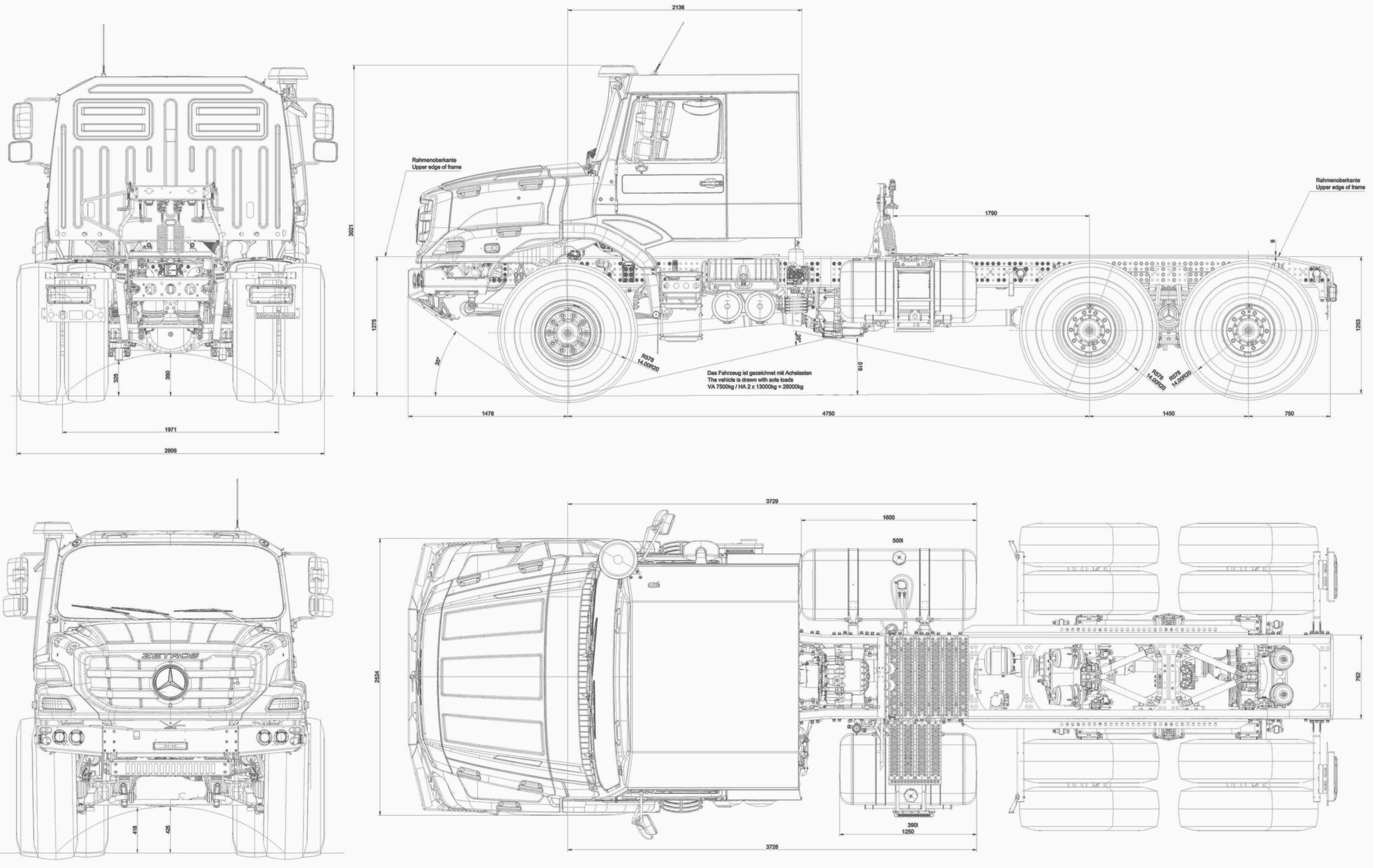 Mercedes-Benz Zetros blueprint